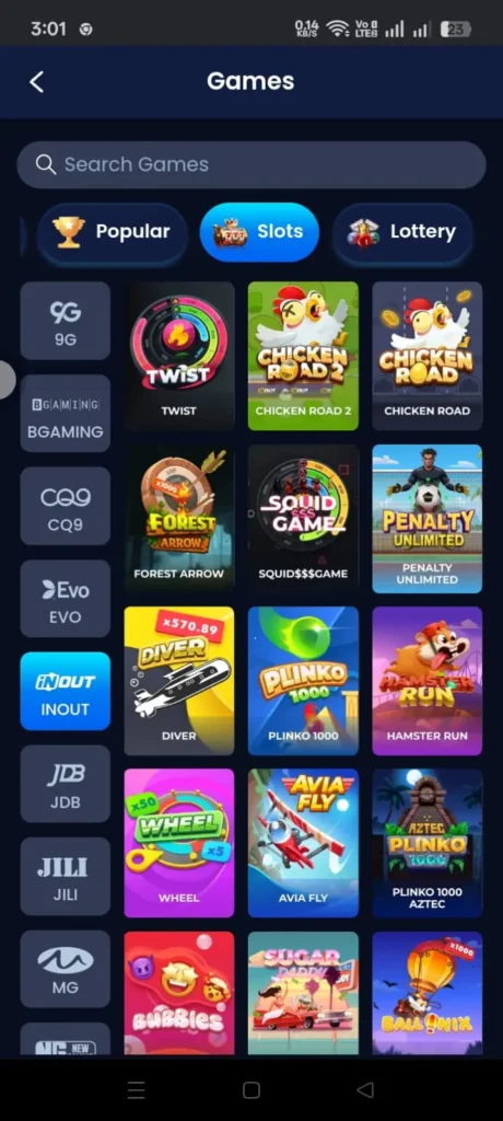92blaze Game Categories